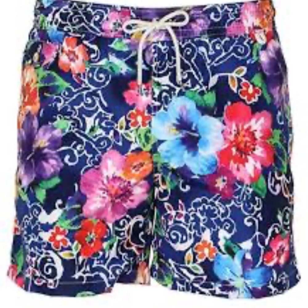POLO RALPH LAUREN Floral Traveler  Swim Short Sz L Men’s Preowned